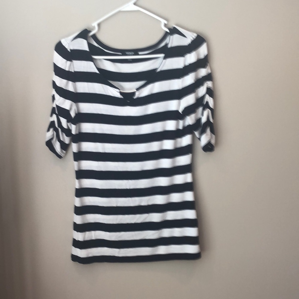 Classic Black and White Striped Shirt